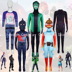 Game Skin Outfit Fortnitte Cosplay Fishstick Omega Jumpsuit Black Knight Costume Adults Kids Carnival Halloween Costumes