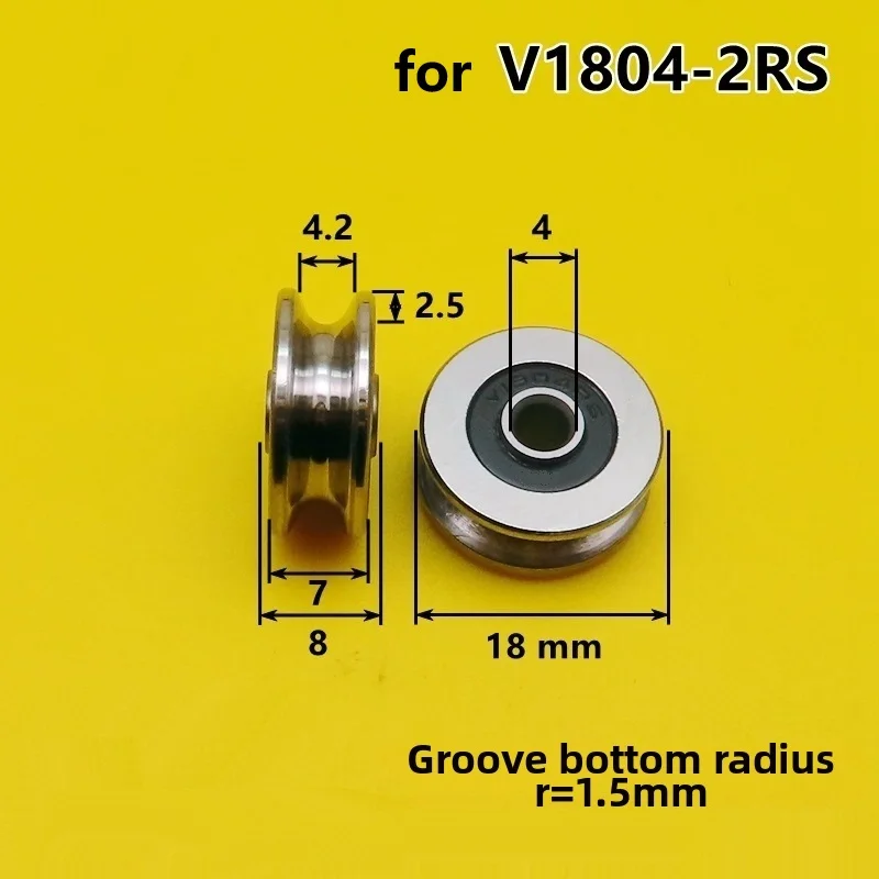 10PCS Sliding Rollers Bearing Compatible with For V1804 2RS Groove Track Pulley for Motor Driven and Instrumentation Use