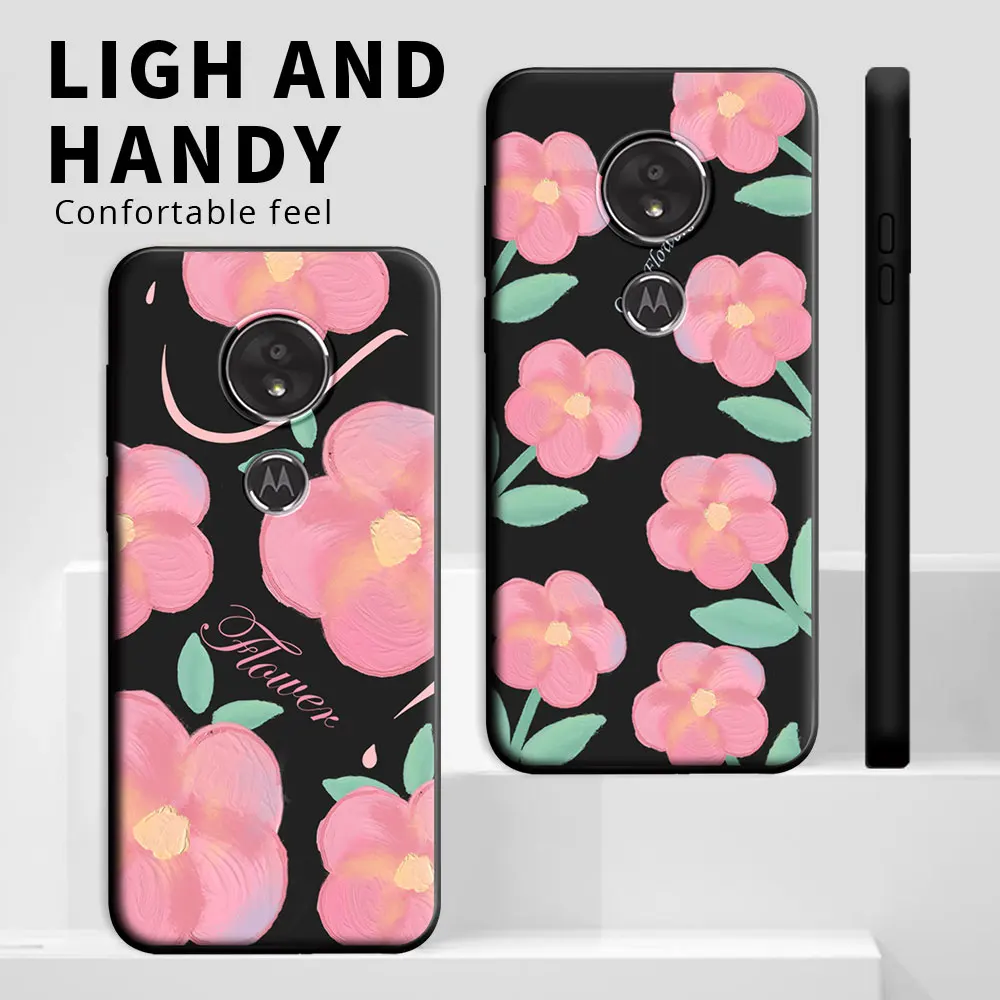 For Motorola Moto G6 Play Plus Case Cartoon Cute Cat Flower Shockproof Silicone Soft Phone Case For Moto G7 Power Back Cover