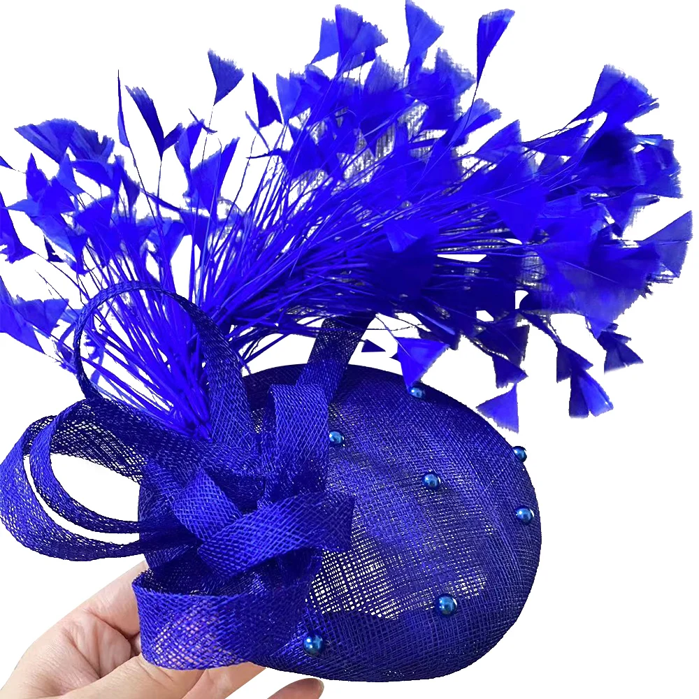 High Quality Sinamay Fascinators Millinery Women Party Tea Chapeau Headbans Female Bridal Married Headpiece Fashion Occasion