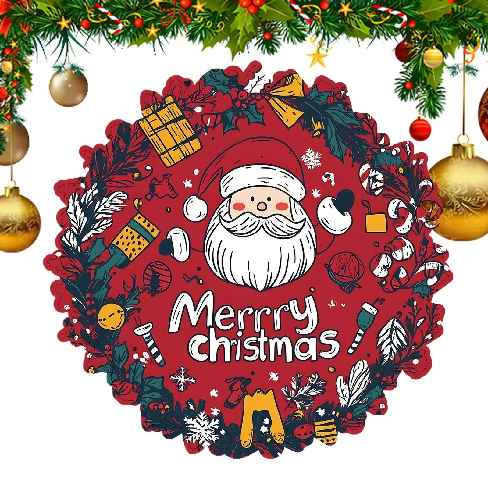 طفل الألغاز عيد الميلاد تحت عنوان إكليل تصميم عطلة الخشب بازل قطع للنساء بنين بنات الشباب المراهقين الزوج الابن ابنة #1