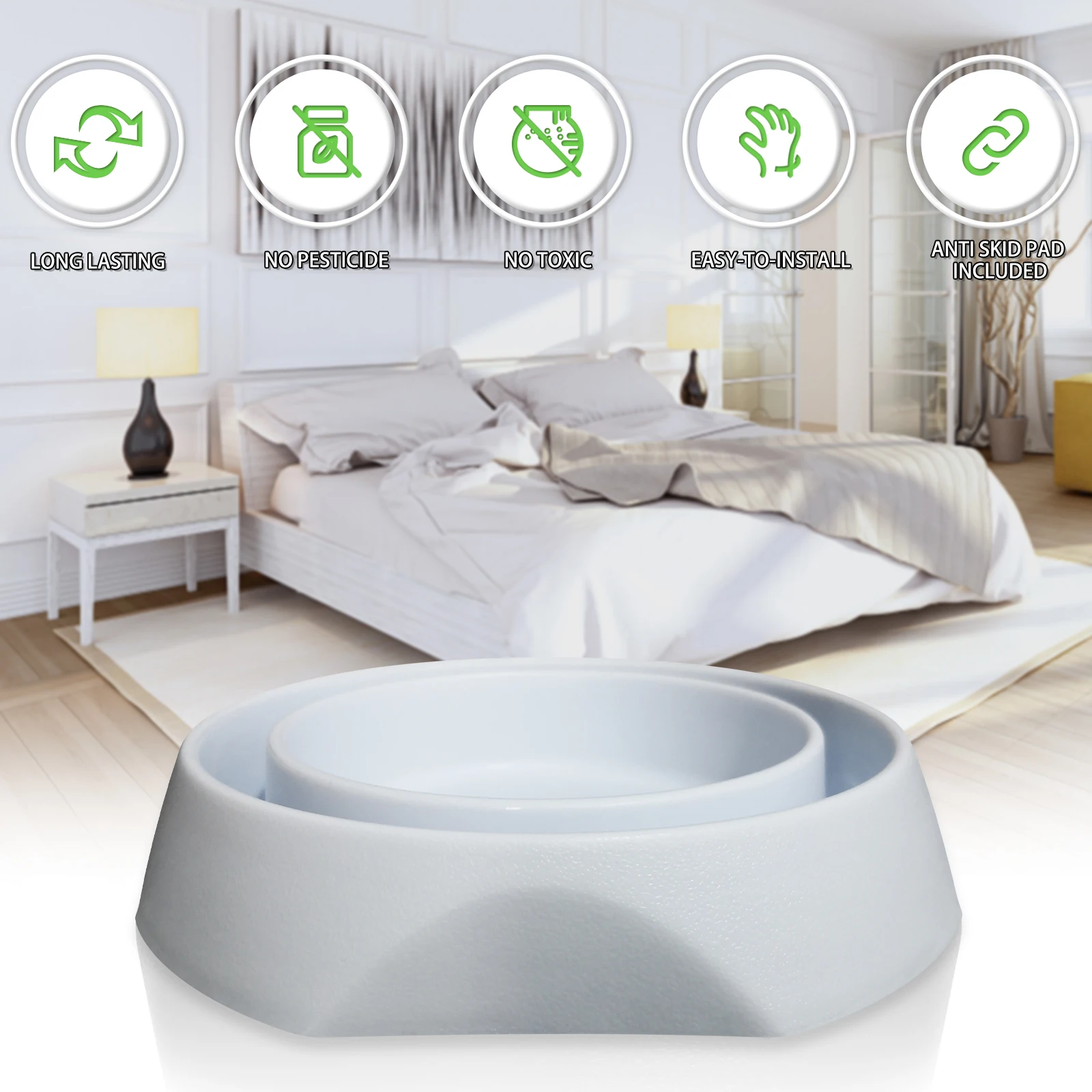 Bed Bug Trap Interceptor with Anti Skid Pads