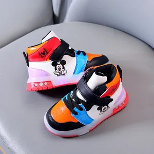 Disney-Creation Mickey Led Light Sneakers, Student Shoes, Hook, Antider therapy, Children, Boys, Girls, Outdoors, Basket 12 Main Sales Children's Sneaker Girl - №6