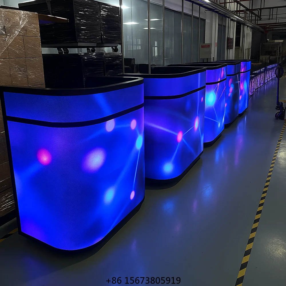 

Full-Color P2.6 P3.91 P4.81 Led Dj Booth LED Display for Music Festivals Customize Dj Booth Table Led Screen Display