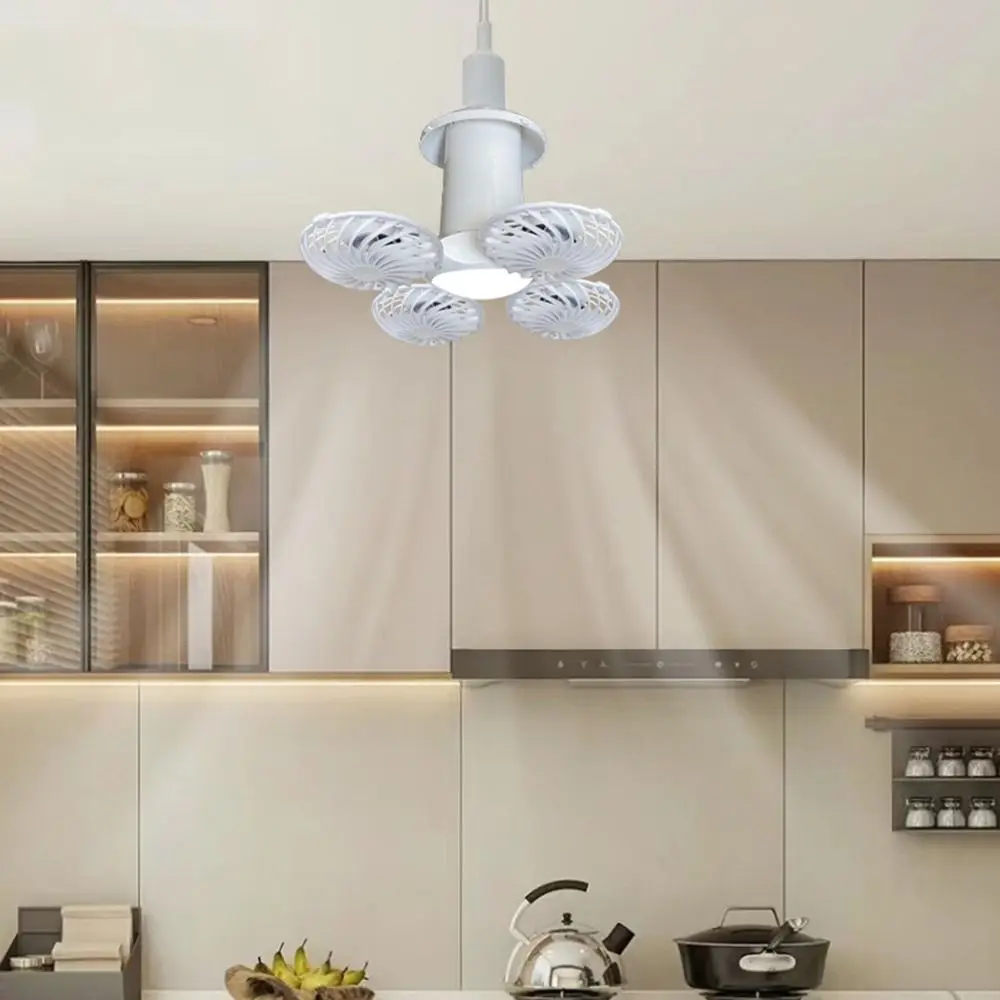 2 in 1 LED Ceiling Fan Light Wind Speed Adjustable 3 Lighting Modes Electric Cordless Fan Eye Protection with Remote Control