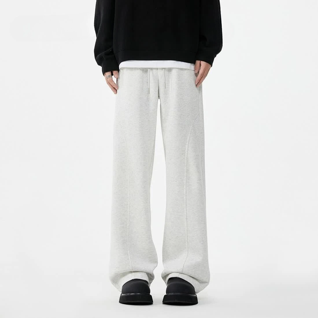 

Мужские спортивные брюки весна-осень 2026: Новинка, трендовый уличный стиль, свободный крой, прямые штанины, повседневные длинные брюки