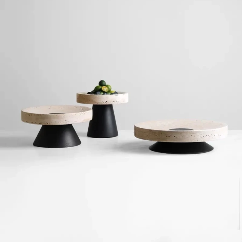 

Marble Salad and Bread Tray Luxury Tray Pedestal Bowl Elegant Fruit Display Stand Table and Kitchen Decor