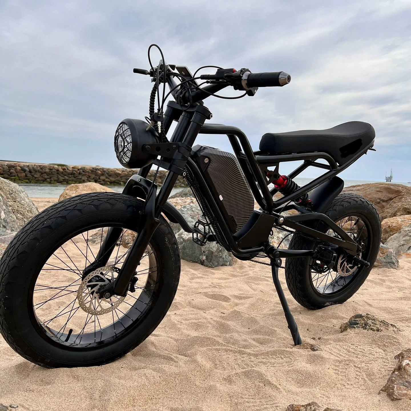SXLL جميع الأحوال الجوية هانت أفضل Ebike 20 بوصة 1500 واط ماكس دراجة نارية كروزر الدهون الإطارات إطار دراجة كهربائية دراجة كهربائية #6