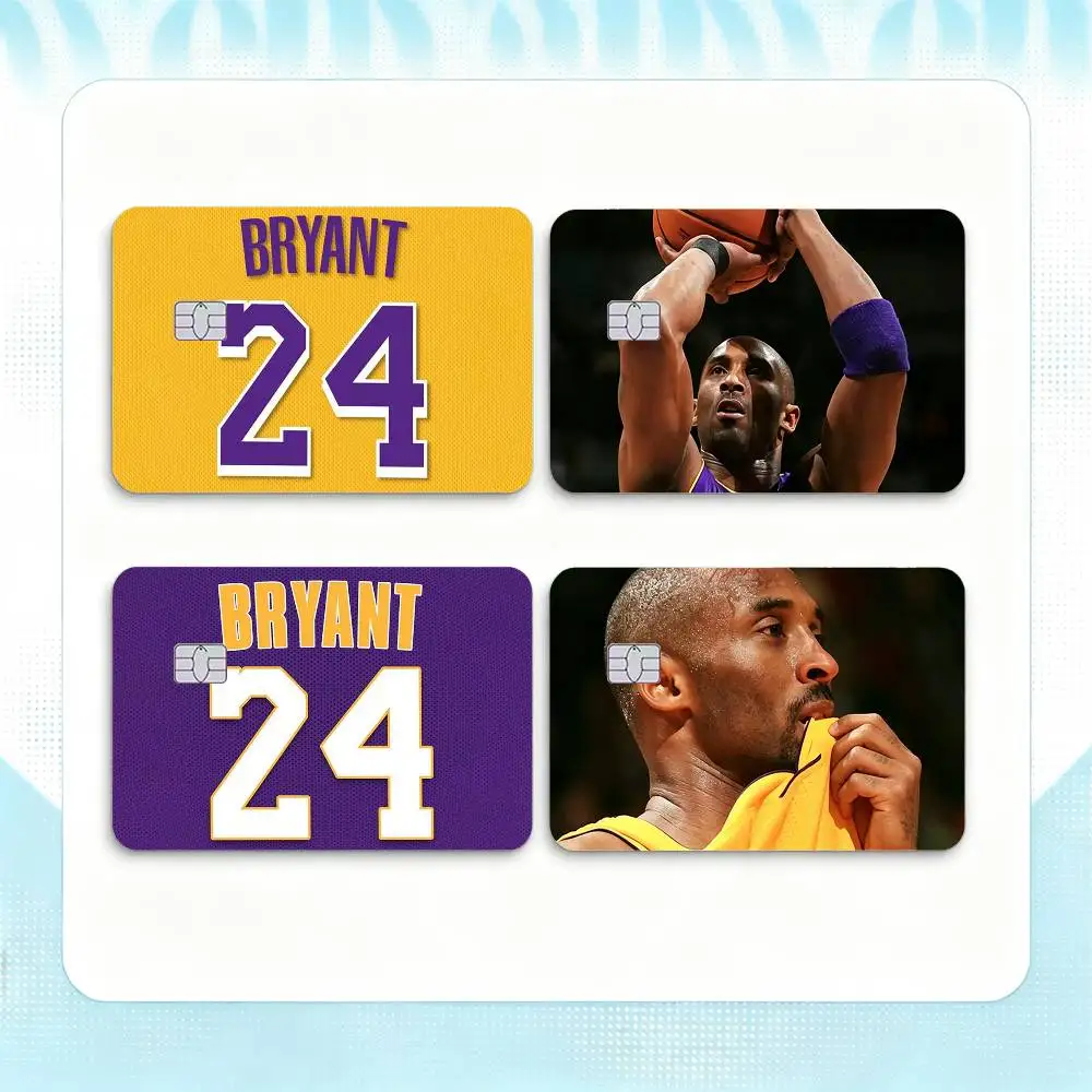 Basketball Fan K-Kobe B-Bryant Credit Card HD Stickers Game Card Decal Small Chip Waterproof Sticker Gift