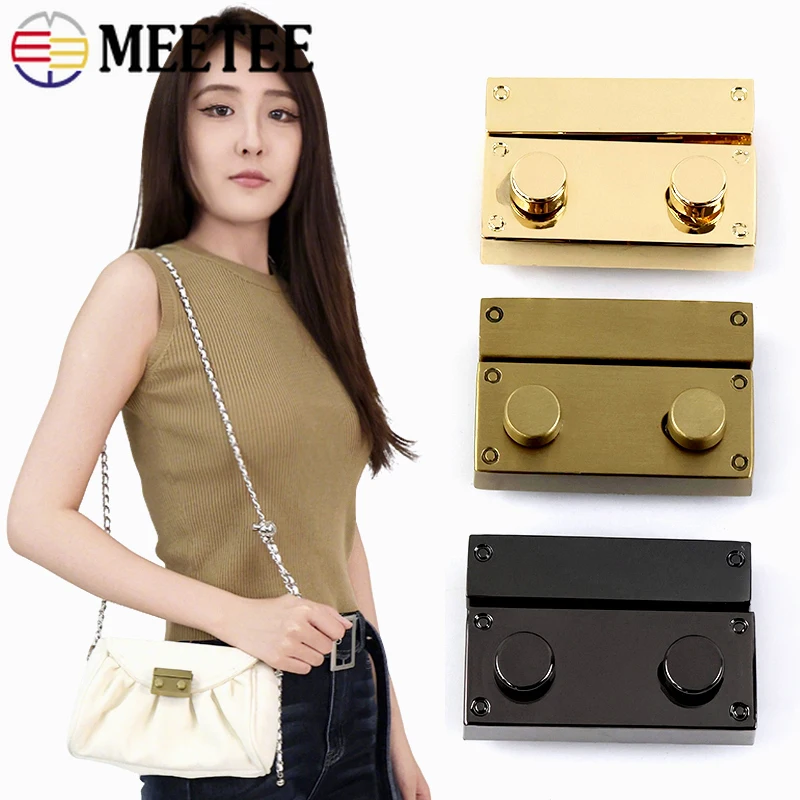 2/5/10Pcs 27x41mm Handbag Lock Bag Metal Buckle Twist Locks Replacement Bags Purse Clasp Closure DIY Accessories KY254