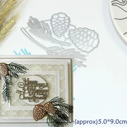 4 Stks/set Kerst Dennenappels Plakboek Kaart Papier Ambachtelijke Gemaakt Embossing Stencils Punch Cut Sterft