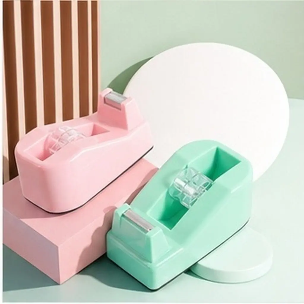 2Pcs Professional Tape Dispenser Desk Friendly Tape Cutter Made of High Grade Material for Fast Clean Cutting Portable Study