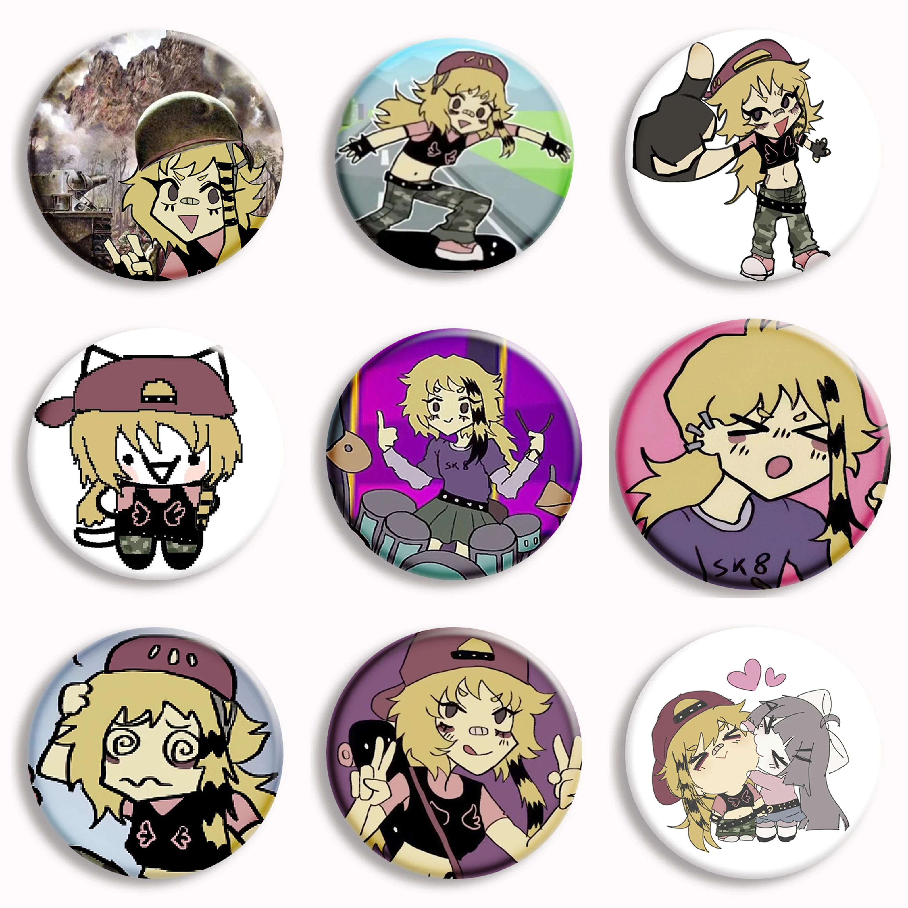 Lacey's Games Jay Anime Button Pin Lacey Maisie Cartoon Brooch Badge Bag Jewelry Decor Gamer Collect Fans Gamer Gifts