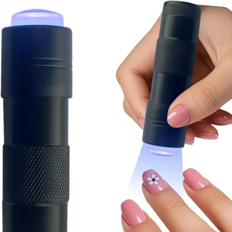 Mini lampada per unghie UV portatile portatile Lampada per polimerizzazione in resina Luce 9 LED Torce a luce nera Strumenti per gioielli Strumento per manicure per asciugatura UV