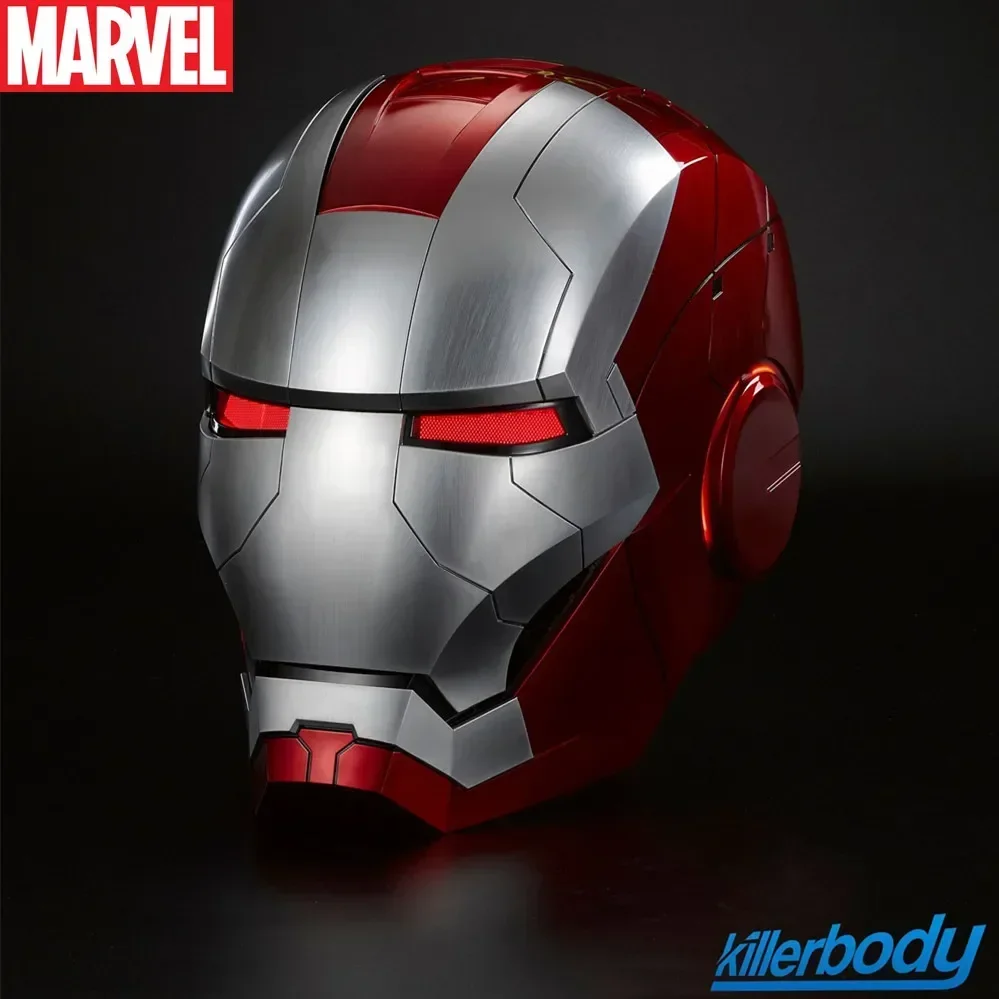 

Marvel Upgraded Mk5 Helmet 6.0 Autoking Iron Man Version Imported Chips Wearable Helmets Blue And Silver Edition Adult Gift