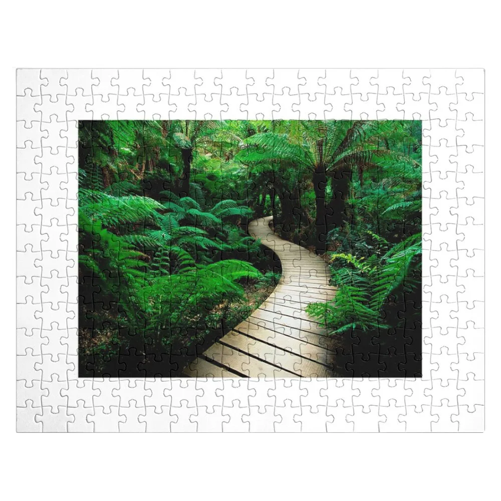 

Пазл с изображением папоротникового леса, детский, настраиваемый, персонализированный подарок для ребенка, персонализированная игрушка, пазл с индивидуальным дизайном