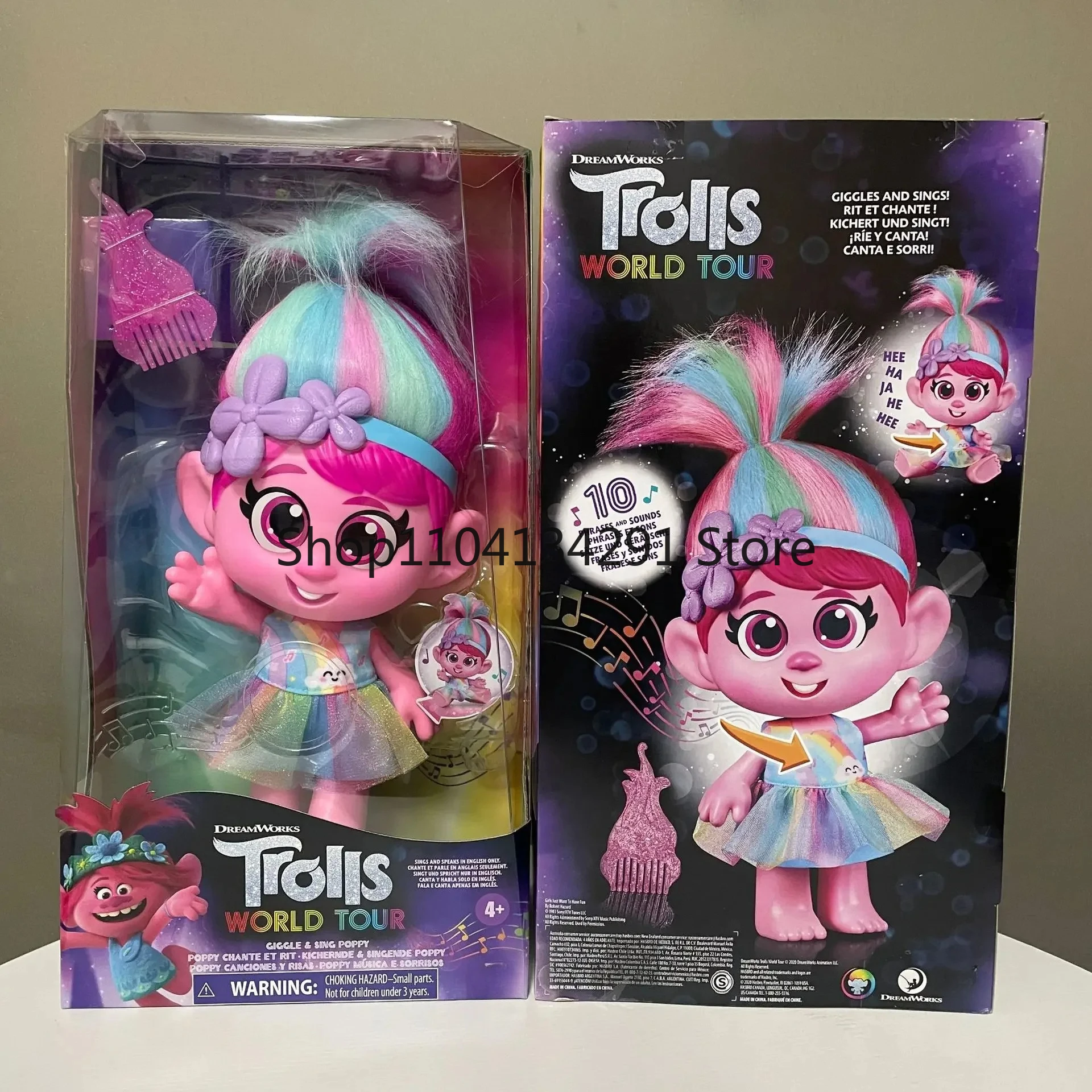 

Оригинальная поющая кукла принцессы Бобби с хвостиком из троллей 2, кукла для девочек, ролевые игры, милая детская игрушка, подарочная фигурка