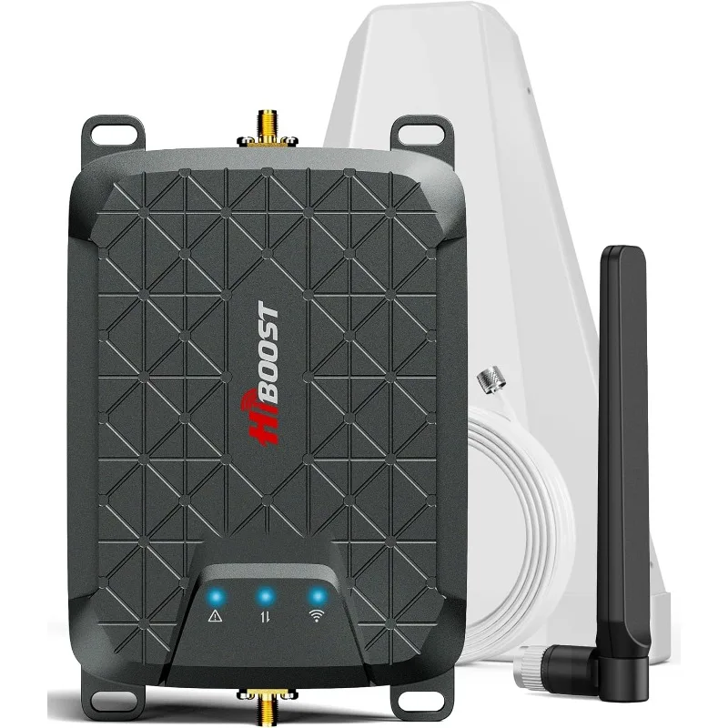 Mini amplificador de señal de celda para Verizon, AT&T, t-mobile | Hasta 1500 pies cuadrados/una habitación | Antena receptora exterior de alta potencia | 5G/4G/3G