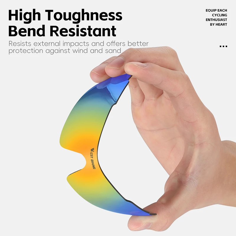 نظارات WEST BIKING الشمسية للحماية من الأشعة فوق البنفسجية 400، نظارات رياضية لركوب الدراجات في الهواء الطلق للجنسين خفيفة الوزن للمشي لمسافات طويلة وصيد الأسماك والقيادة نظارات ملونة