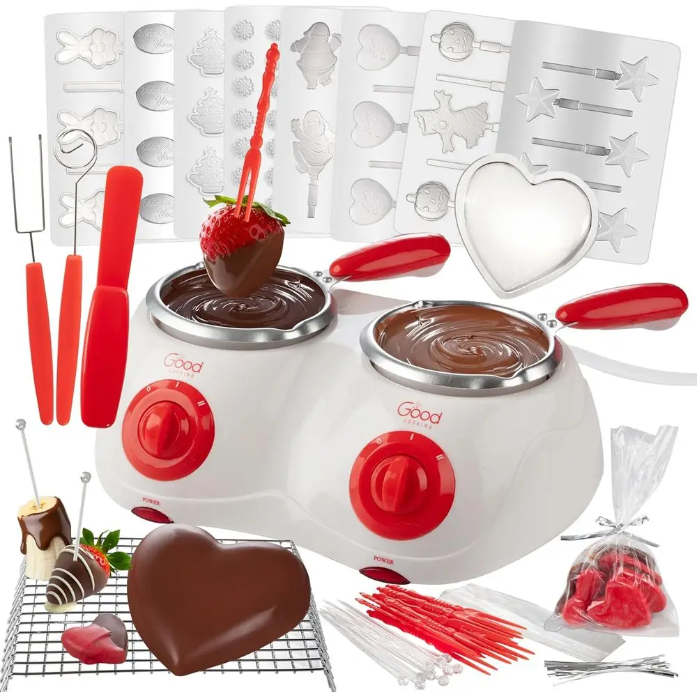 Electric Chocolate Melting Pot Set - Perfect for Mother's Day Brunch, Candy Making, and Decorating Treats with 30 Accessories