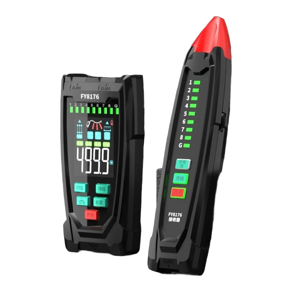 Black FY8176 Cable Tester for Network Maintenance with For POE Detection Breakpoint Location and 5 400m Cable Length Measure