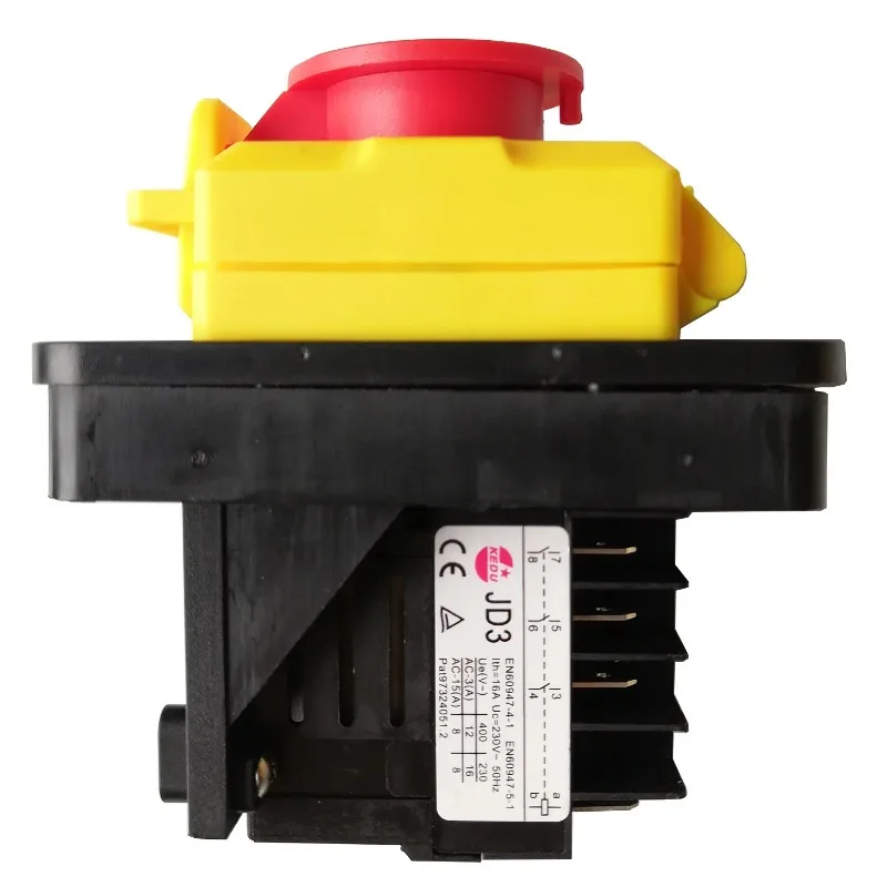 KEDU KJD11 JD3 8 Pins 16A 230V Waterproof Electromagnetic On Off Pushbutton Switches Industrial Electric Push Button Switch