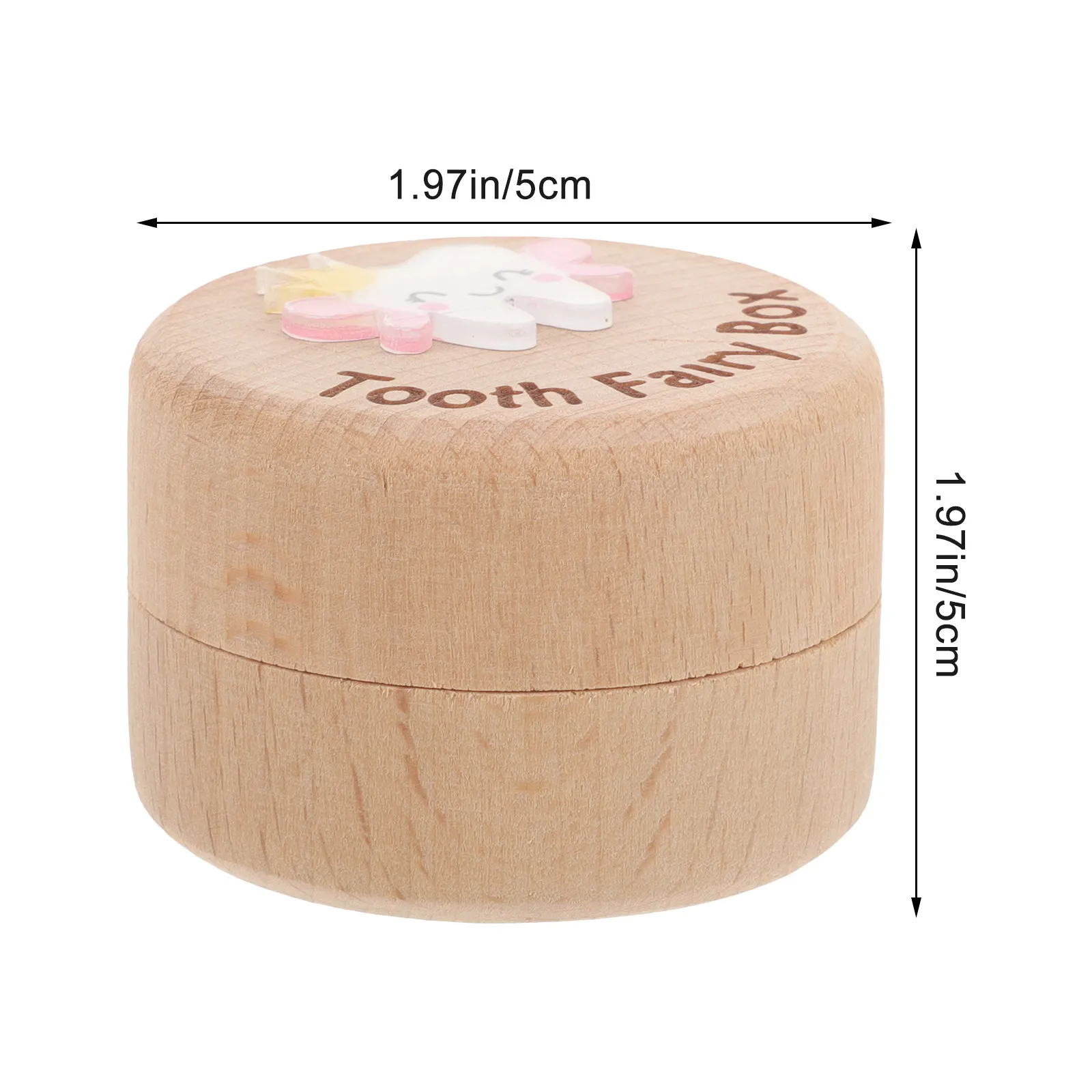 Premium Wooden Baby Tooth Box First Tooth Keeper Teeth Storage Container Keepsake Organizer for Children Deciduous Teeth Fetal