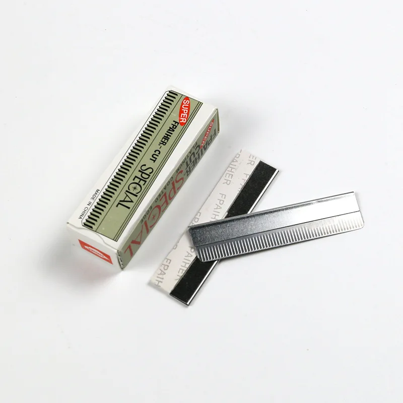 Aparador de sobrancelha profissional para maquiador, lâminas de barbear descartáveis de aço carbono, ferramenta de modelagem de sobrancelha