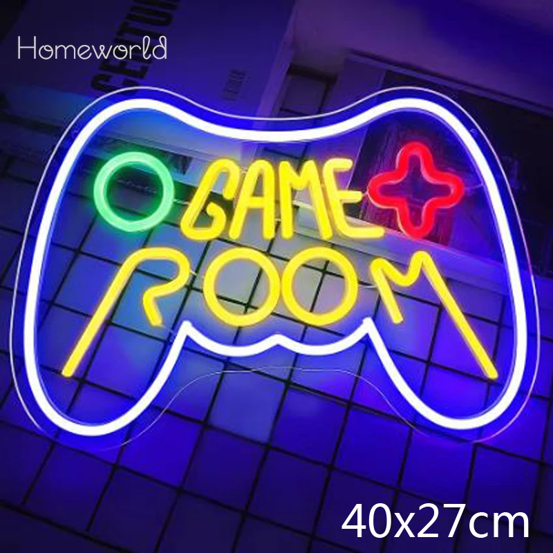 

Game Room Neon Sign LED Sign Light Gamer Gift for Teen Boys Game Room Decor Bedroom Wall Gaming Wall Decoration