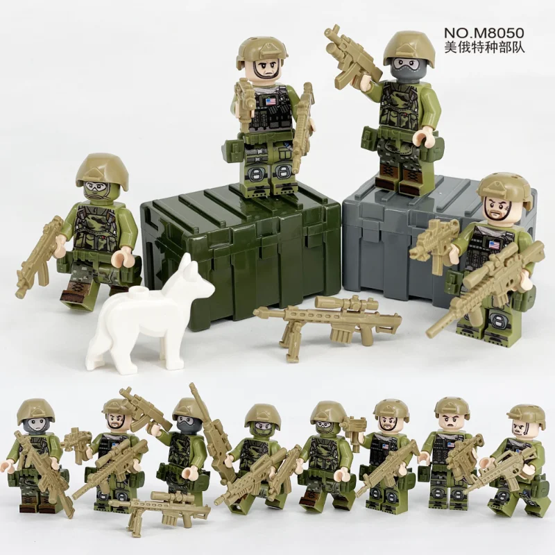 Bouwsteenpoppen, geniet van het plezier in de gevecht! Kinderen en volwassenen creatief geassembleerd speelgoedcadeaus collectie ornamenten geschenken