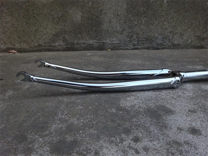 Vintage Road Bicycle Forks, 700C, 22.2mm * 25.4mm, Chromium-Molybdenum Steel Plating ForkBicycle Accessories