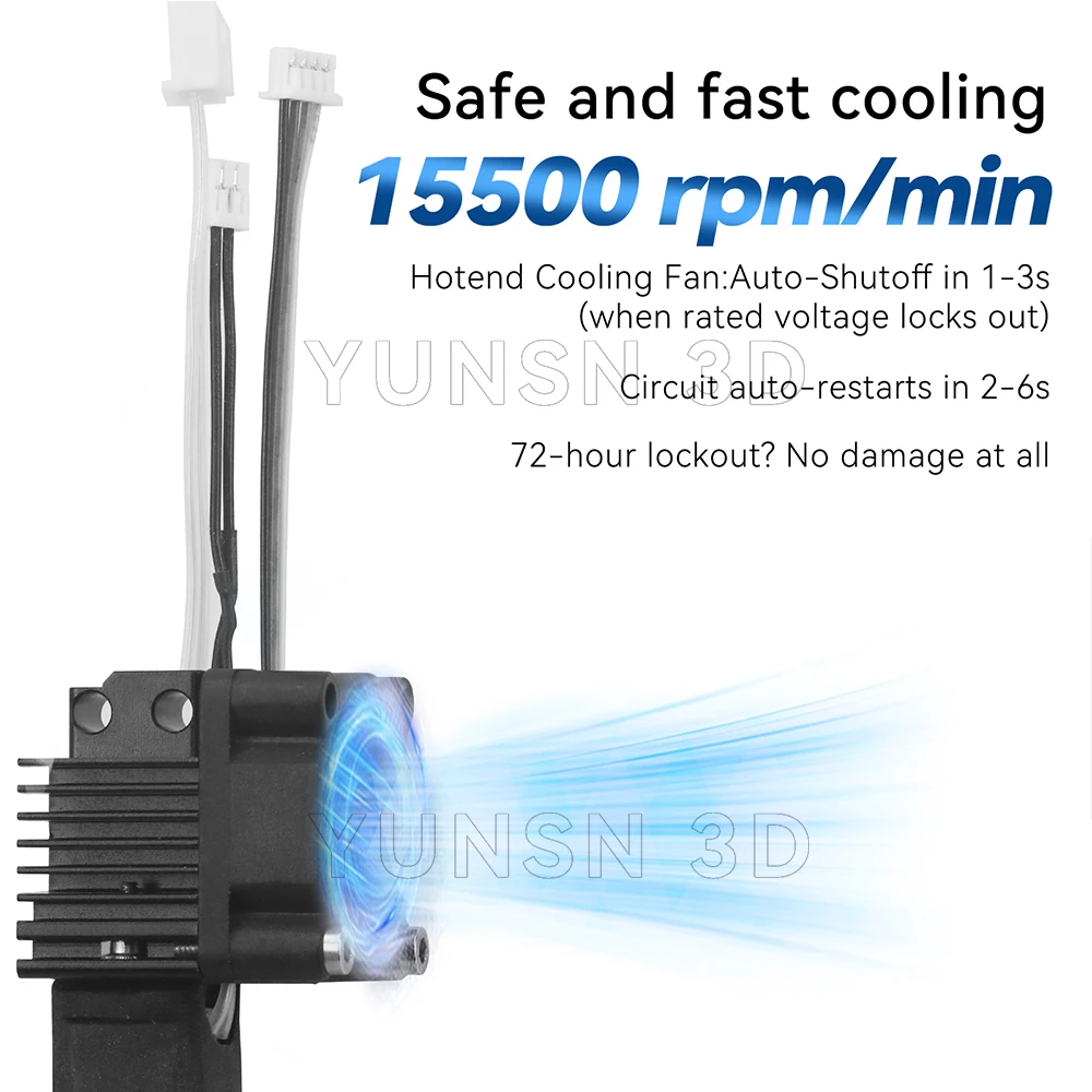 Für Bambu Lab X1 X1C Verbessertes Hotend-Kit mit Lüfter, 0,4 mm gehärteter Stahldüse, Hot End für Bambulab P1 P1S P1P 3D-Druckerteile – Detail 3