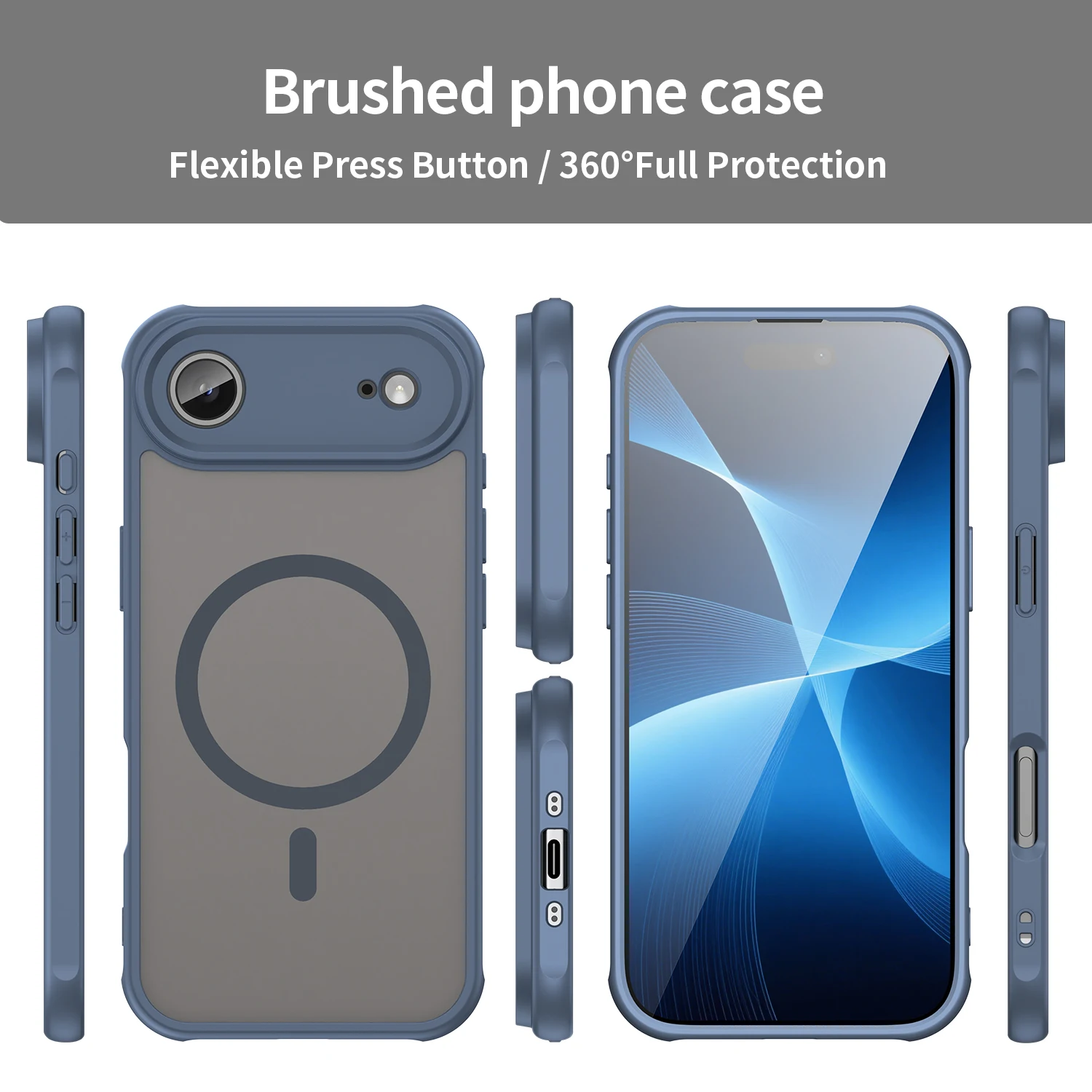 Für iPhone 17 Air Matte Hülle, Kompatibel mit MagSafe Stoßfester Schutz Transparente Abdeckung Für iPhone 17 2025 – Detail 2