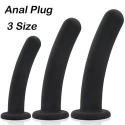 Ass Plug 3 Size Black Dildos Butt Plug Prostate Massager Anal Plug Female Masturbation Anus Dilator  Adult Sex Toys For Male