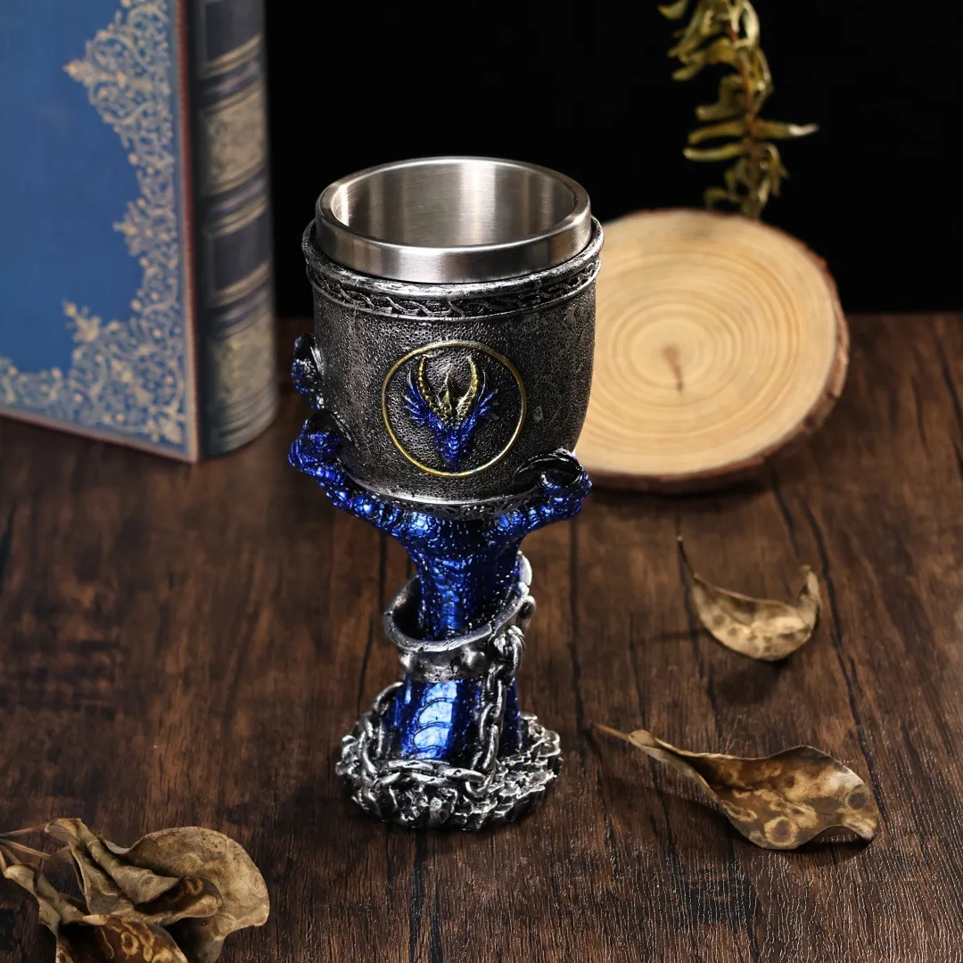 

Готический бокал с черепом, бокал для вина из нержавеющей стали на тему Хэллоуина, идеально подходит для вина, виски или жуткого декора