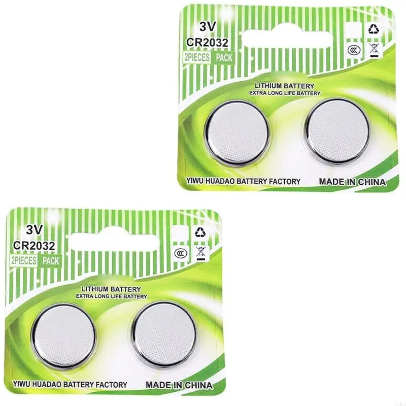 31KB CR2032 poderosas baterias célula tipo moeda 3V com design armazenamento seguro baterias CR2032