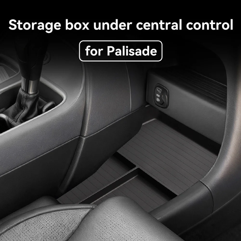 

Для HYUNDAI Palisade 2026, водонепроницаемый ящик для хранения на центральной консоли, органайзер с разделенными отделениями для предметов