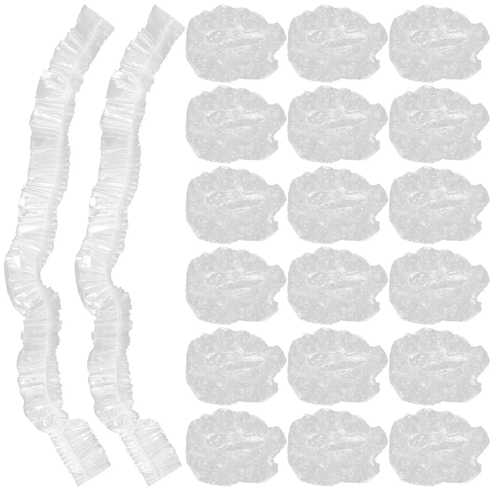 

100pcs Disposable Liners White Bowls Bath Supplies Plastic Tub Bags Foot Bath Liners Elastic Home Products