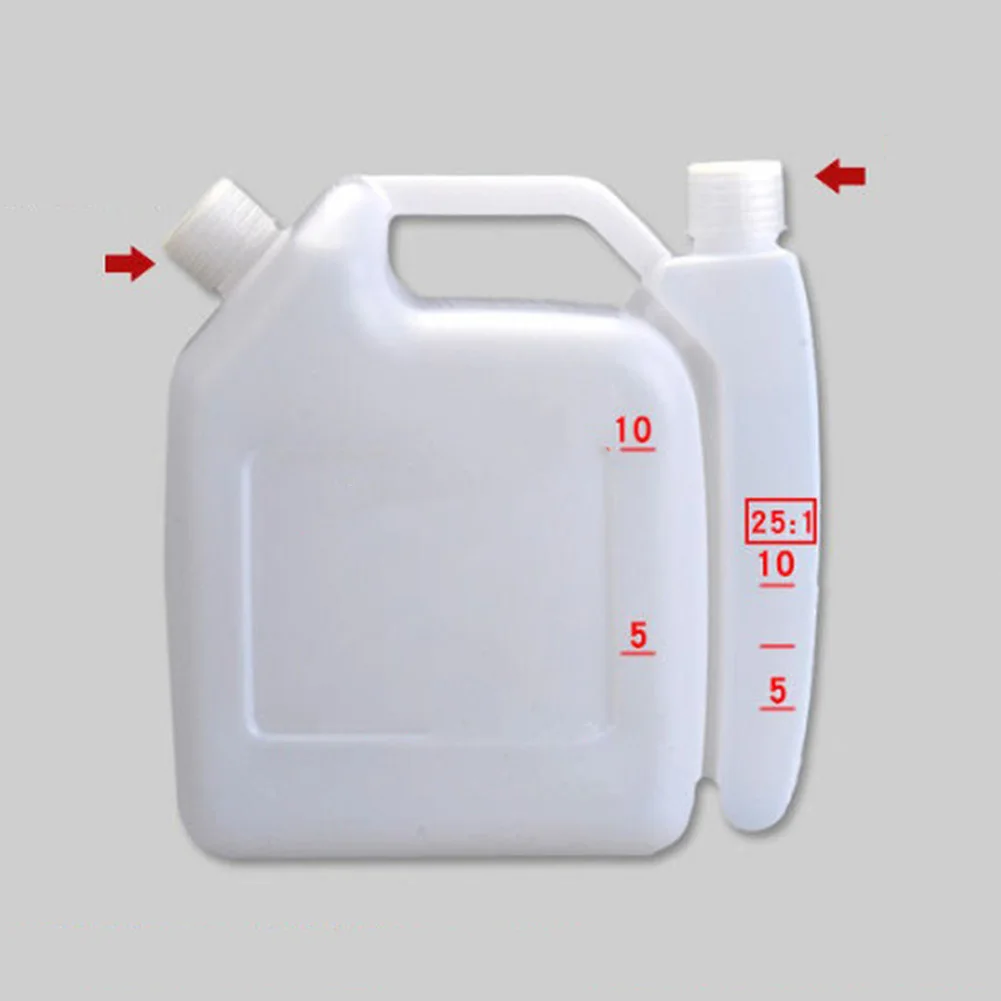 1.5/4L Oil Mixing Container 25:1 40:1 Dual-Compartment Oil Pot Petrol Fuel Mixing Bottle Tank Fuel Container For Chainsaws