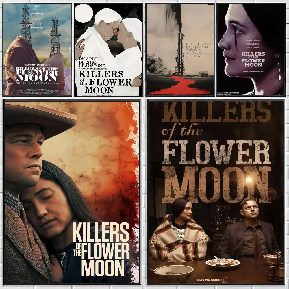 Movie Killers of the Flower Moon Poster Stylish Wall Art for Bedroom Living Room Bar Café Home Decor Gift