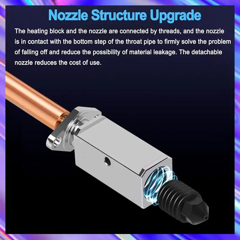 

4X Upgraded Hotend Kit For Bambu Lab P1S/P1P 3D Printer With Heater Block Heat Break,Hardened Steel Nozzle,Thermistor