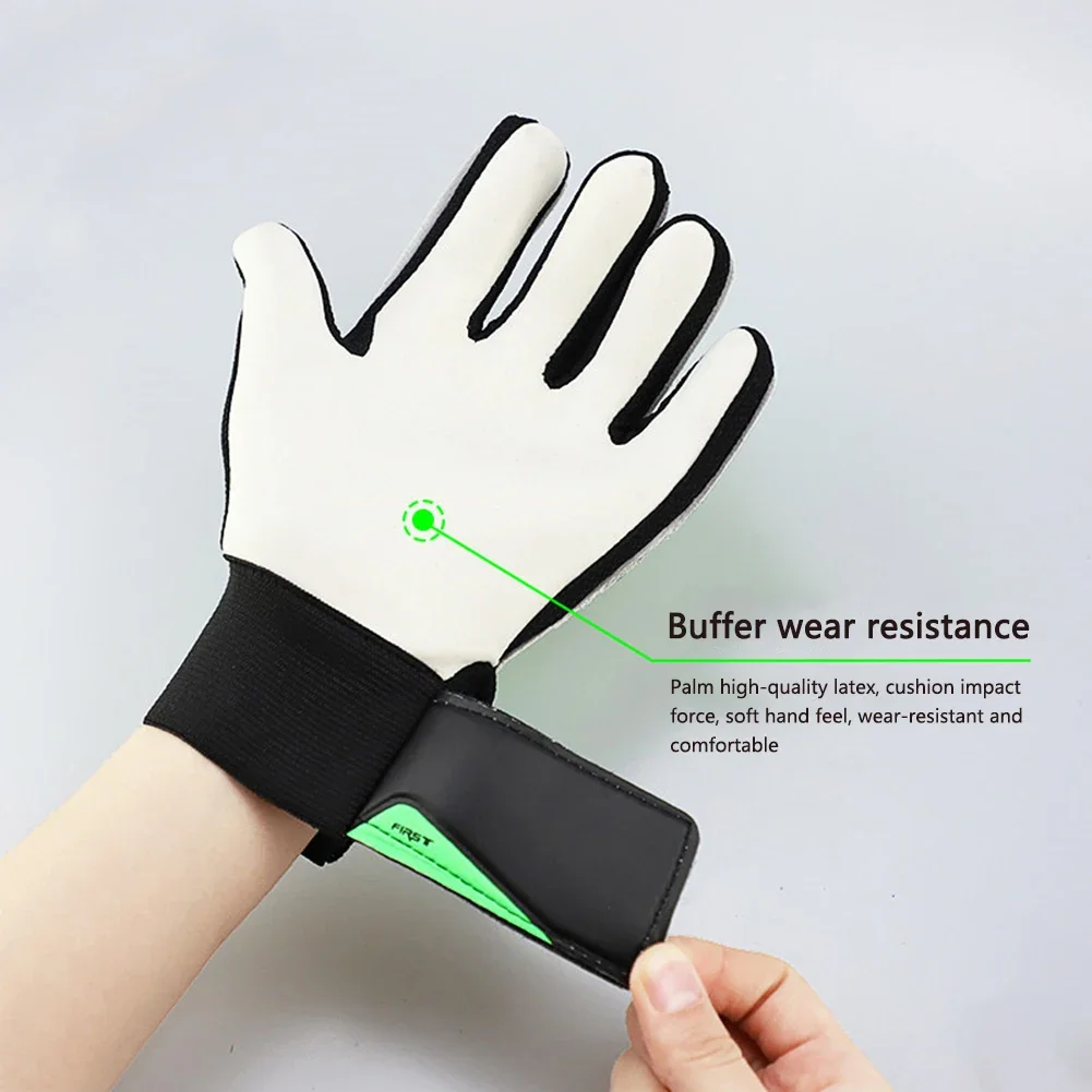 Gants de gardien de but en Latex, Support de Match de Football, Protection complète des doigts, antidérapants, imperméables, respirants pour enfants et adultes