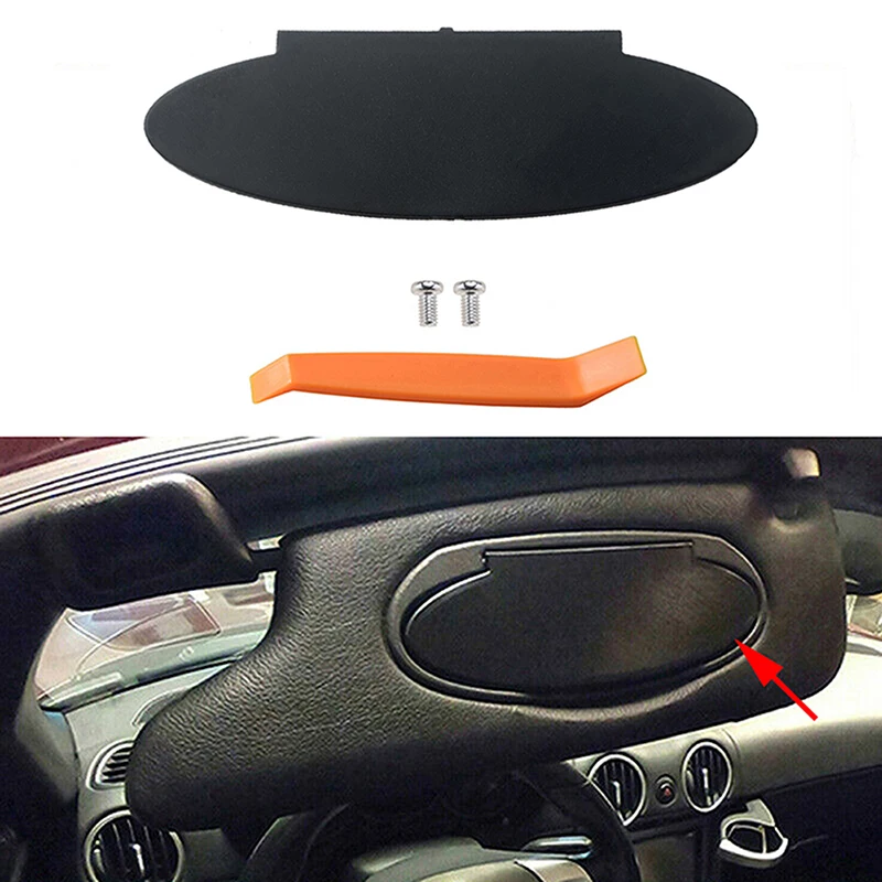 For Porsche 996 997 911 Carrera 986 Boxster 987 Cayman Sun Visor Vanity Mirror Cover Black Replacement Parts Car Accessories