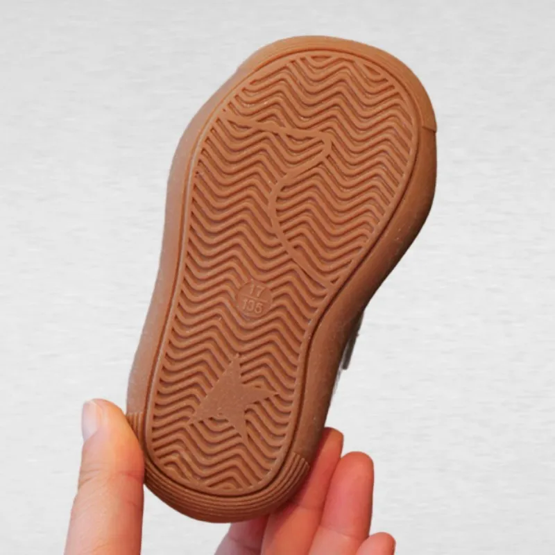 Spring Autumn New Preschool Baotou Learning Step Shoes Girls' Casual Shoes Small Floral Leather Face Princess Sports Shoes