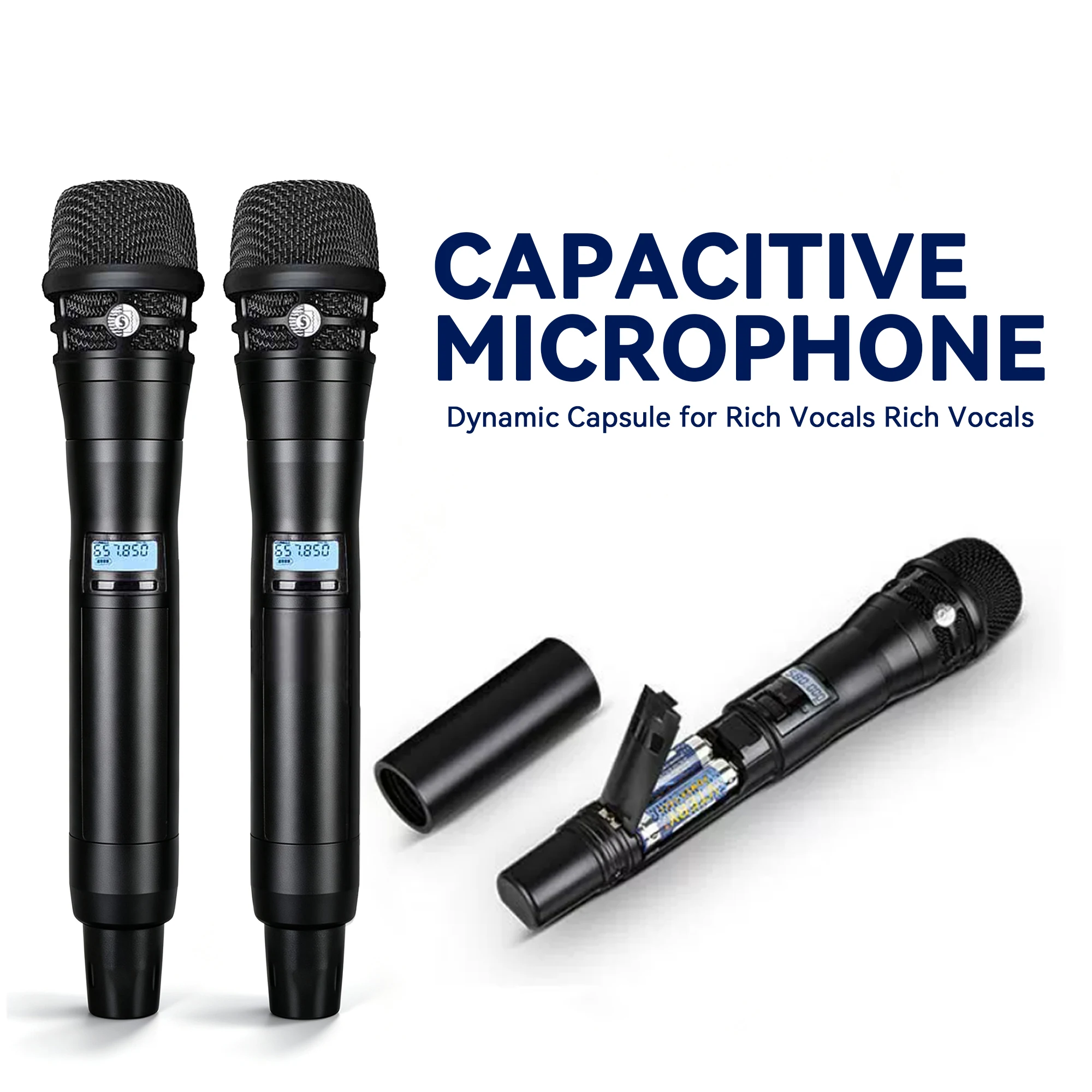 Bezprzewodowy system mikrofonowy Paulkitson ANX4 True-Diversity, wieloczęstotliwościowy mikrofon ręczny typu bodypack do karaoke, występów scenicznych i na żywo. — zdjęcie produktu 5