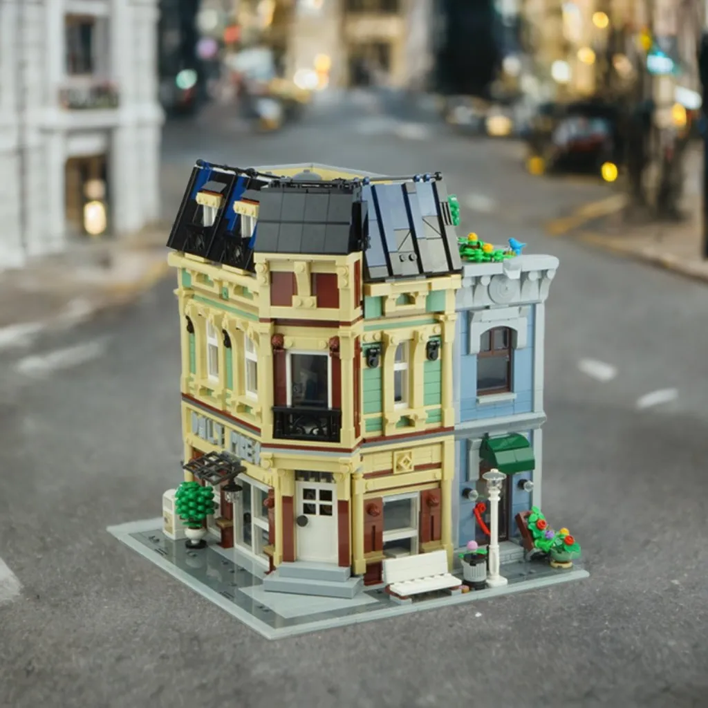 

2735 шт. MOC 10278 ежедневный пресс модульная газетная печать магазин ретро медиа мастерская город здание DIY модель блоки подарок на день рождения