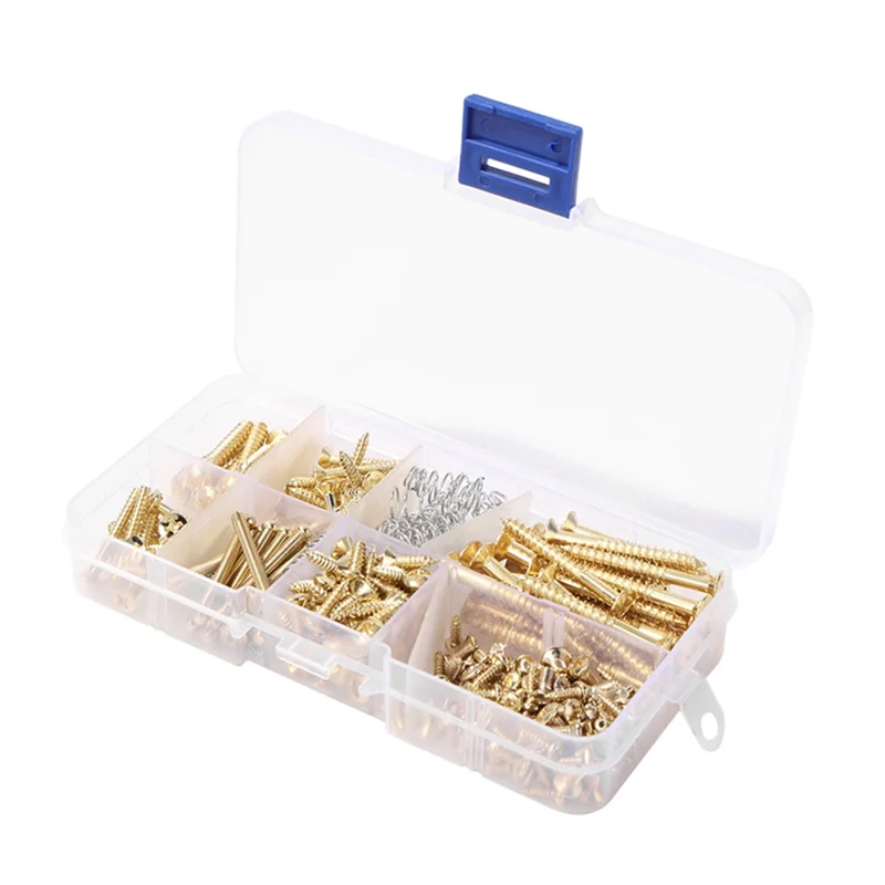 226Pcs Electric Guitar Screws Kit for Pickguard Back Plate Mount Bolt DIY Tool Musical Instruments Part Gold