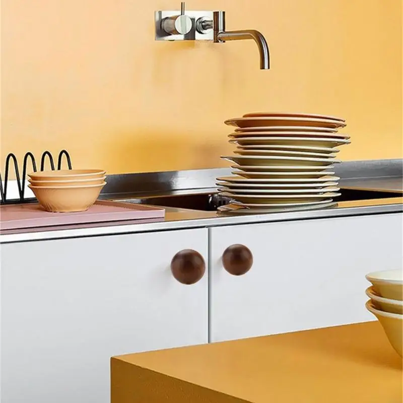  Pair Of Wooden & Brass Cabinet Pull Decorative for Stylish Furniture Makeover