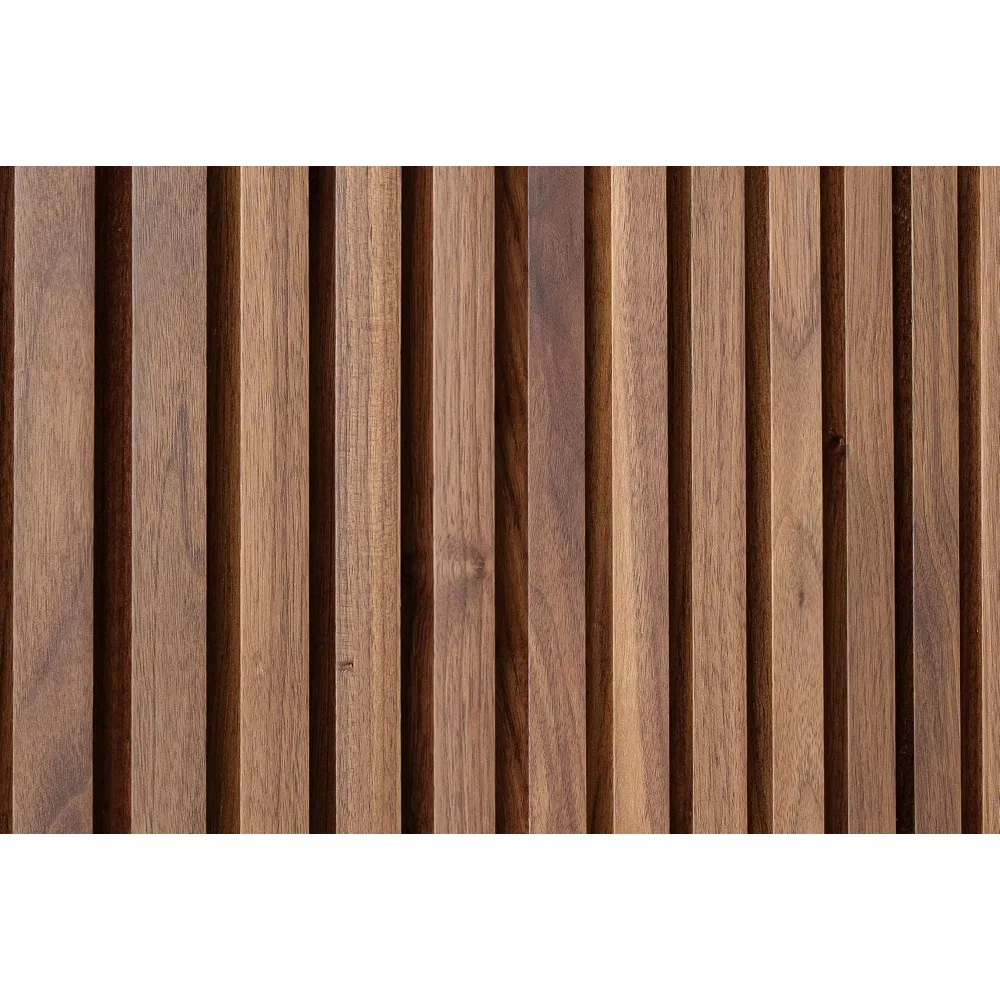 Paneles de pared de listones de madera maciza, cada panel de pared de listones de madera está hecho de madera real, paneles de madera acústica tienen 0,75 NRC