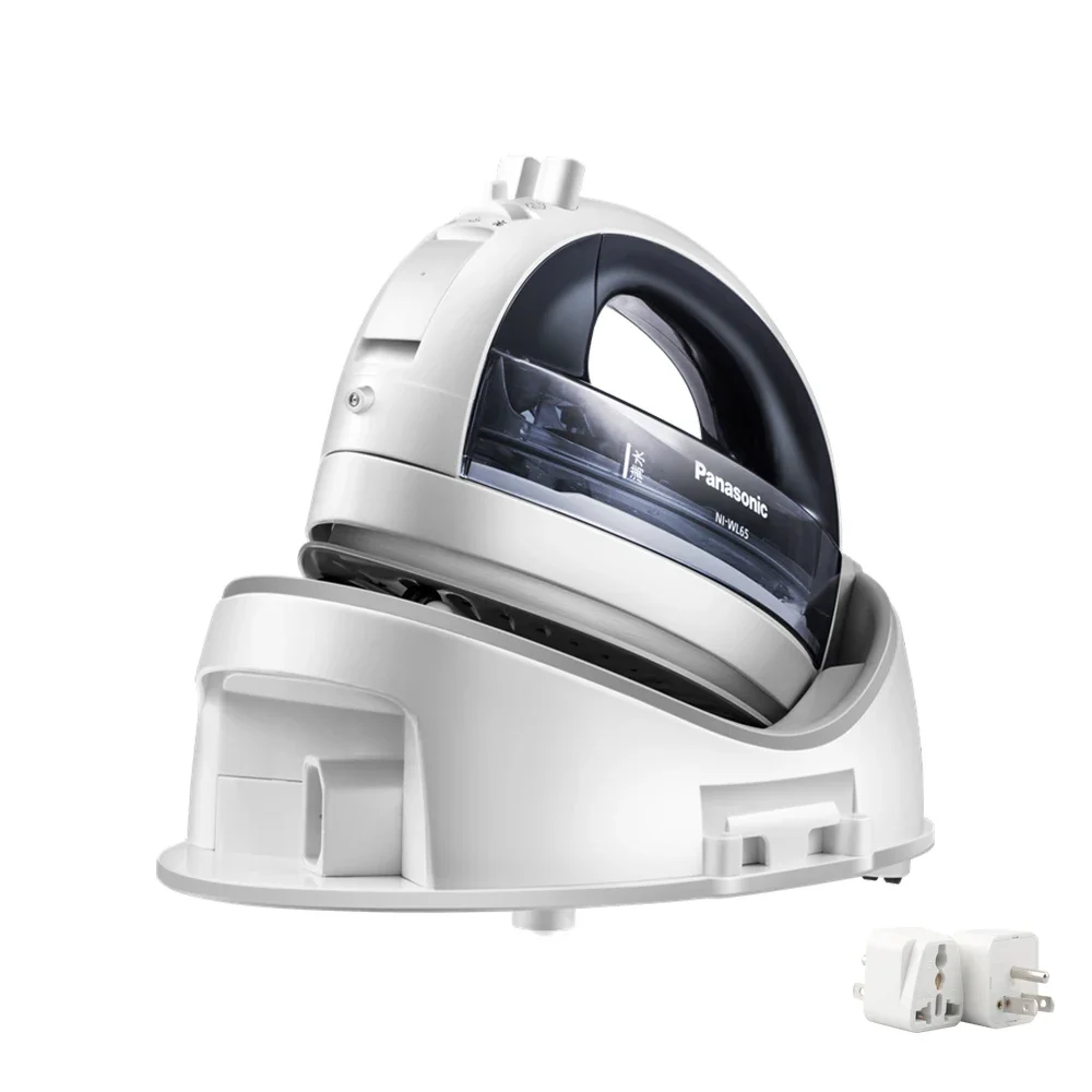 مكواة بخار لاسلكية من باناسونيك محمولة باليد 3 سرعات قابلة للتعديل مكوّاة محمولة من السيراميك لوحة سفلية 2400 وات باخرة من القماش